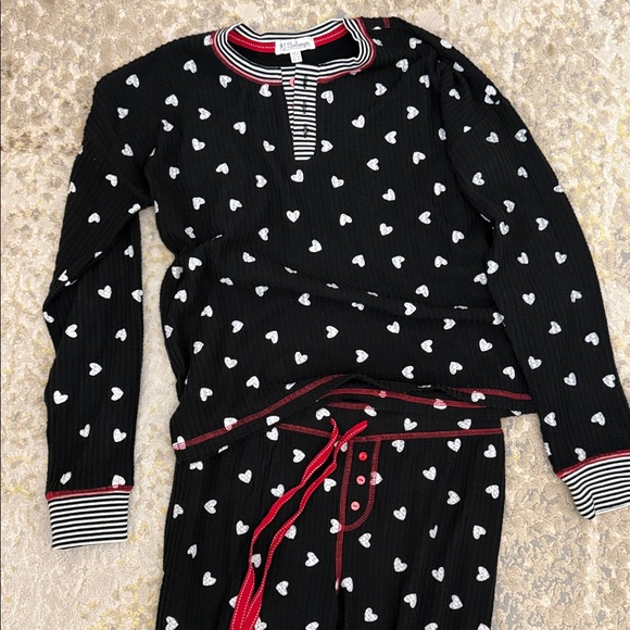 PJ Salvage Other - PJ Salvage Tiny Hearts Waffle Thermal Ski Jammie Set